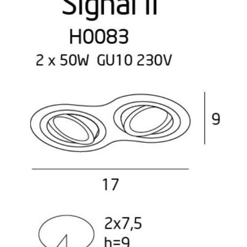 Maxlight Signal II Вбудована Лампа Біла - Зображення 3