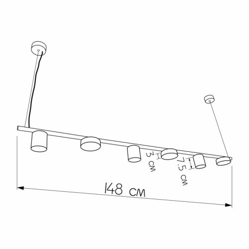 Люстра Imperium Light Rang LED 6x30W 4000K Lm IP20 - Зображення 3