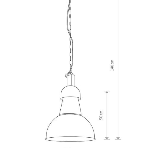 Підвісний світильник, люстра Nowodvorski High-bay E27 1x60W IP20 Чорний - Зображення 2